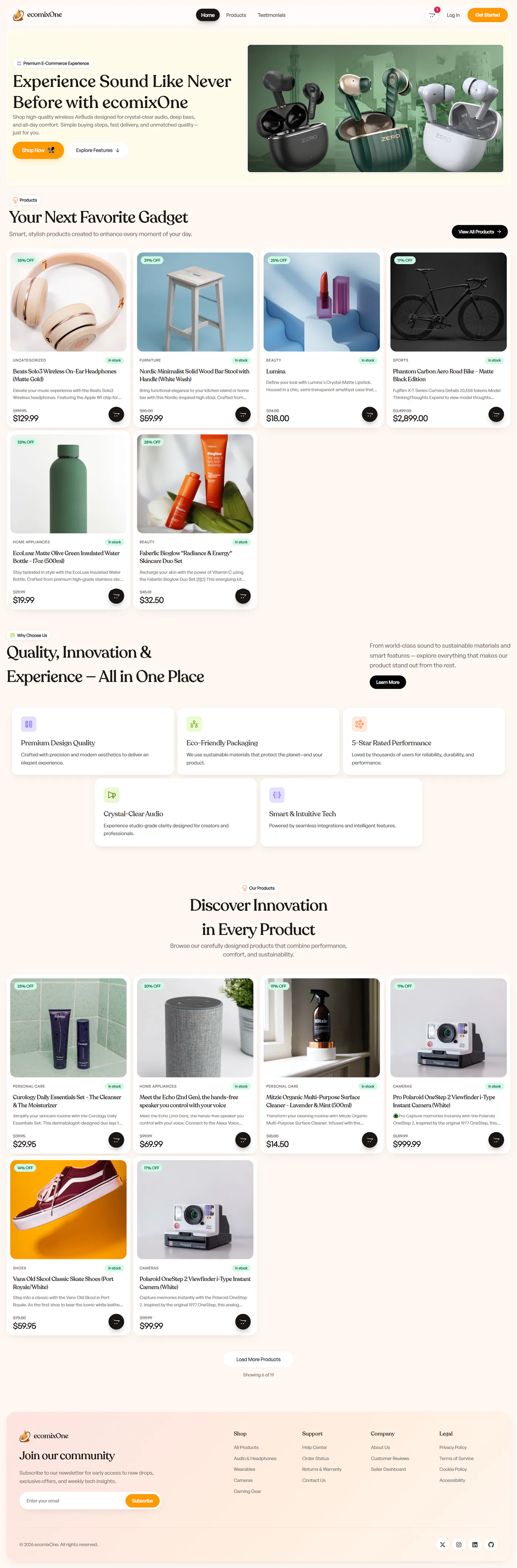 ecomixOne — Full-Stack E-Commerce Platform — interface screenshot