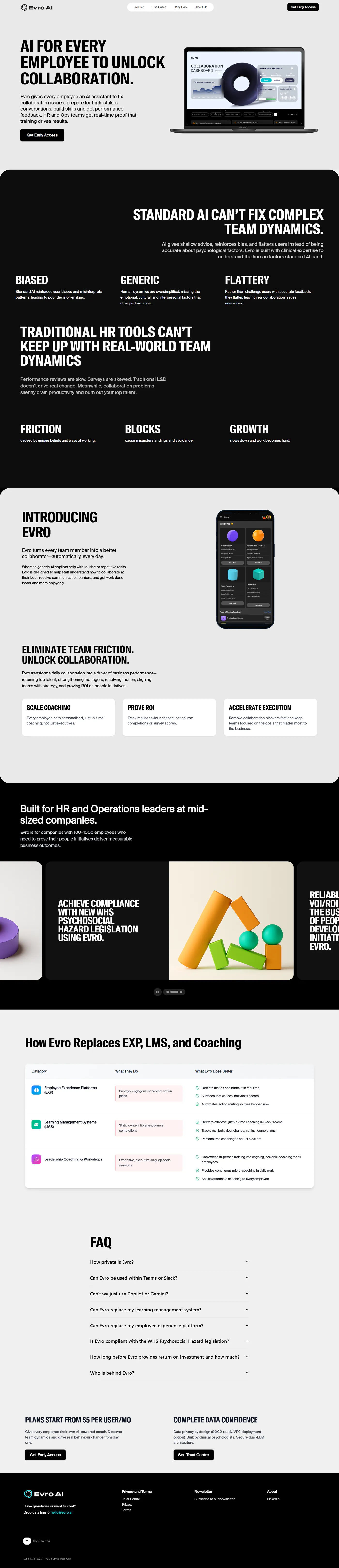 Evro AI — B2B SaaS Landing Page — interface screenshot
