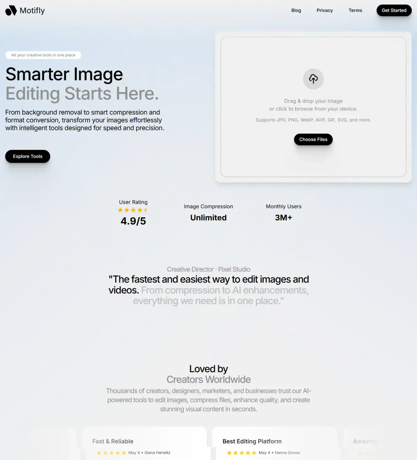 AI Image & Video Editing Platform — interface screenshot