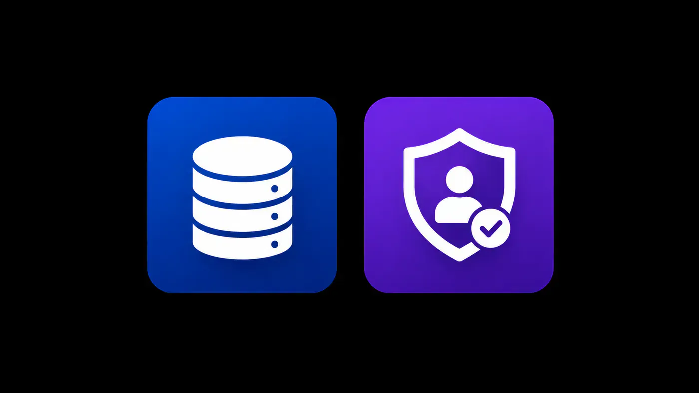 Node.js, database and deployment platform logos